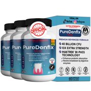 PureDenfix Max Extra Strength Probiotic Supplement   40 Billion CFU   Oral & Digestive Health Support   180 Capsules