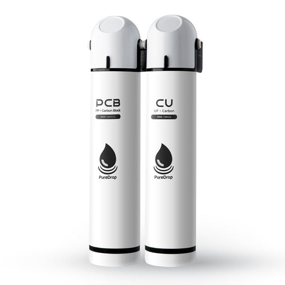 PureDrop PDR-16KUF2 0.01 m Ultra Filtration Under Sink Water Filter, High Capacity 2-Stage Under Sink Filtration System, Reduces Chlorine, Bad Taste & Odor, 16K Gallons
