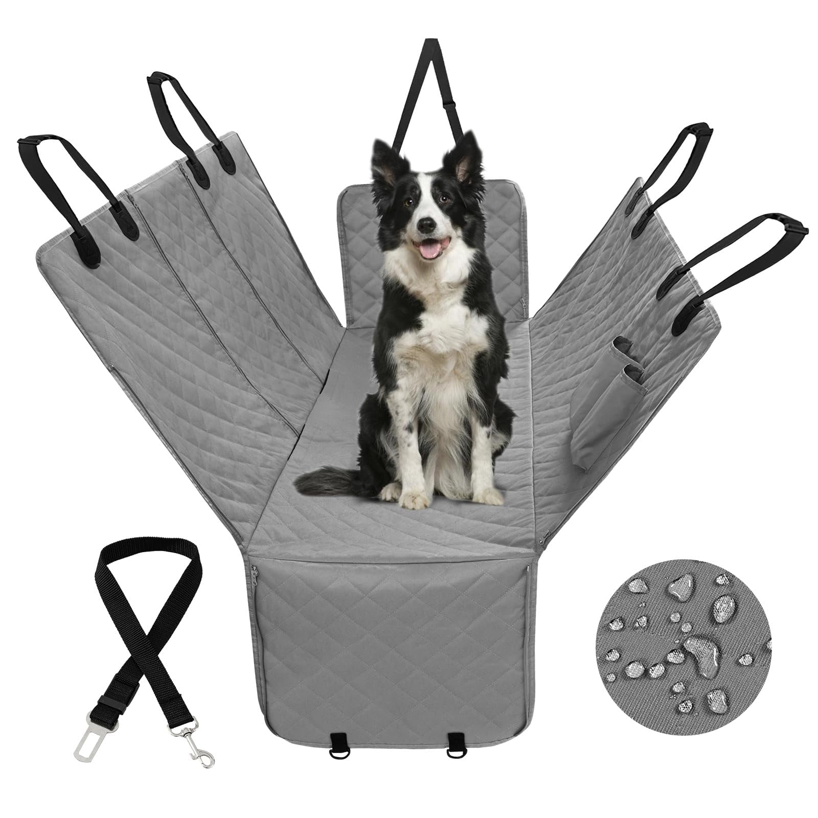 PureFit Dog Car Seat AIF4 Cover for Back Seat, Waterproof Dog Car