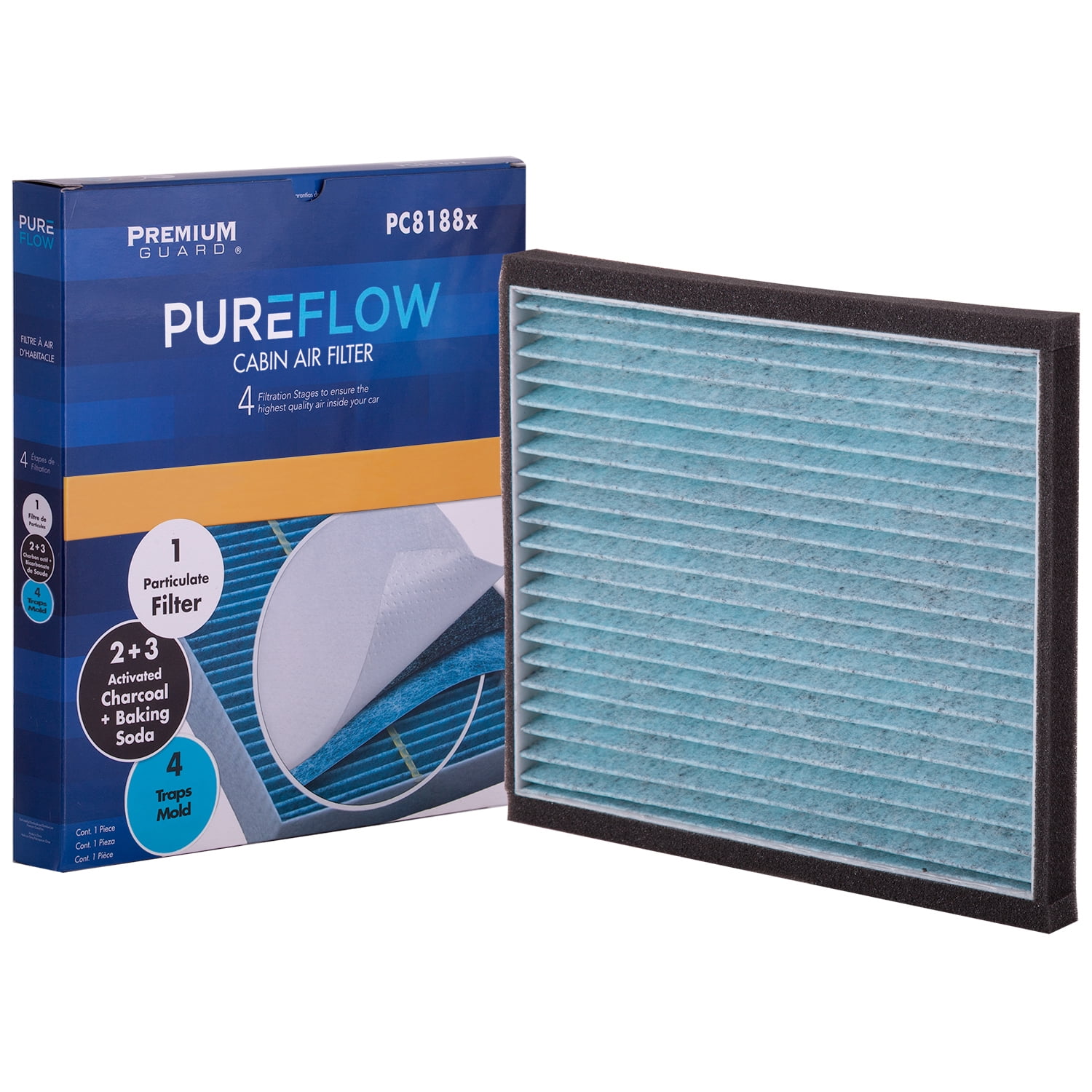 PureFlow Cabin Air Filter PC8188X | Fits 2005-10 Scion tC, 2004-06 xA, 2004-06 xB, 2000-05 Toyota Echo, 2000-05 RAV4