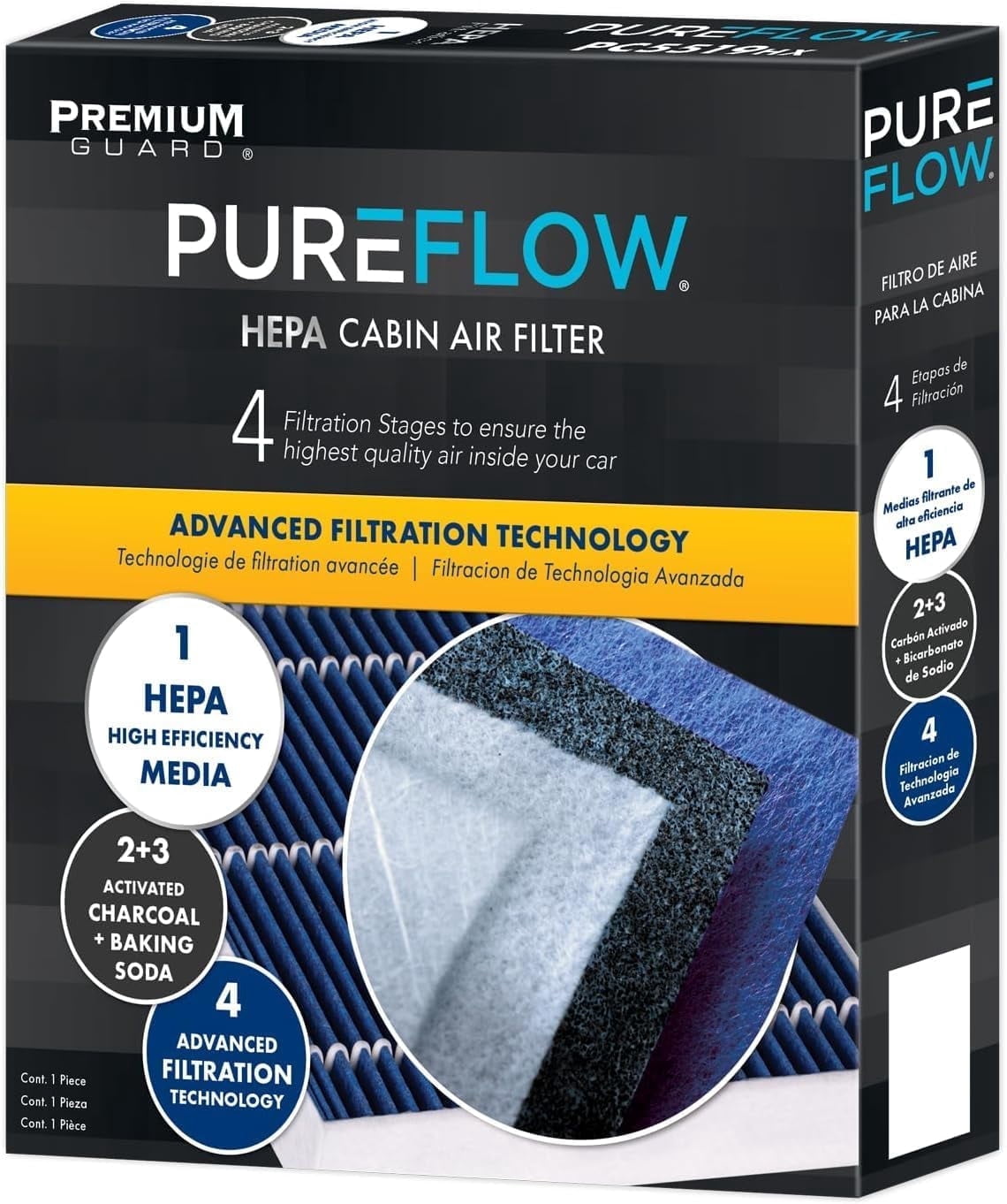 PUREFLOW PC4013HX HEPA Cabin Air Filter | Fits 2010-2017 Chevrolet Equinox, GMC Terrain 2.4L; 2011-2015 Kia Optima 2.0L, 2.4L, Hyundai Sonata 2.4L, Captiva Sport 3.0L
