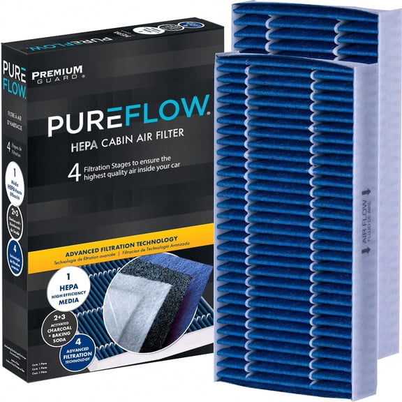 PUREFLOW PC5439HX HEPA Cabin Air Filter | Fits 2002-2006 Honda CR-V 2.4L, Acura RSX 2.0L; 2003-2011 Element 2.4L