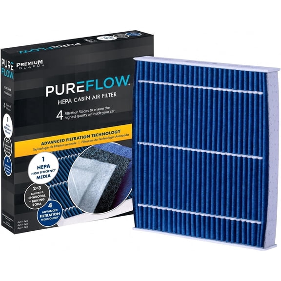 PUREFLOW PC5667HX HEPA Cabin Air Filter | Fits 2009-2019 Toyota Corolla 1.8L, Highlander 2.7L; 2009-2018 RAV4 2.5L; 2010-2017 Camry 2.5L; 2008-2019 Highlander 3.5L