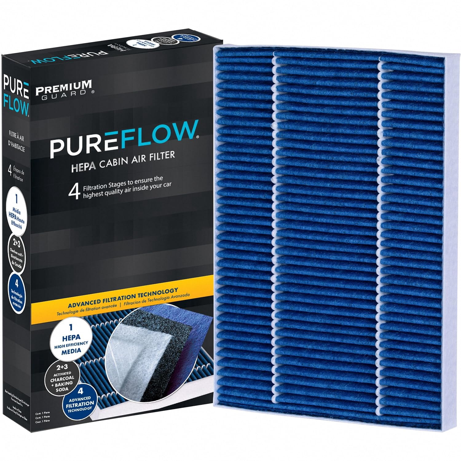 PureFlow HEPA Cabin Air Filter PC6205HX | Fits 2009-2017 Chevrolet Traverse, 2007-2016 GMC Acadia, 2008-2017 Buick Enclave, 2007-2010 Saturn Outlook, 2017 GMC Acadia Limited