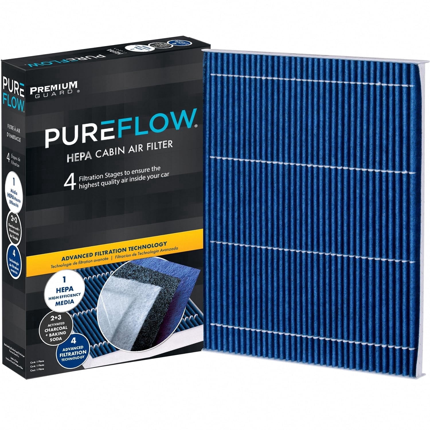 PUREFLOW PC6286HX HEPA Cabin Air Filter | Fits 2013-2020 Ford Fusion 2.0L, 2.5L, Lincoln MKZ 2.0L; 2015-2024 Edge 2.0L, 2.7L; 2014-2020 Fusion 1.5L; 2015-2018 Edge 3.5L