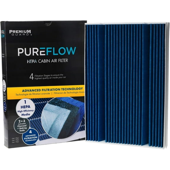 PureFlow HEPA Cabin Air Filter PC99348HX | Fits 2019-2025 Mercedes-Benz Sprinter 2500, 2024-2025 eSprinter, 2016-2023 Metris, 2019-2022 Sprinter 3500, 2020-2023 Sprinter