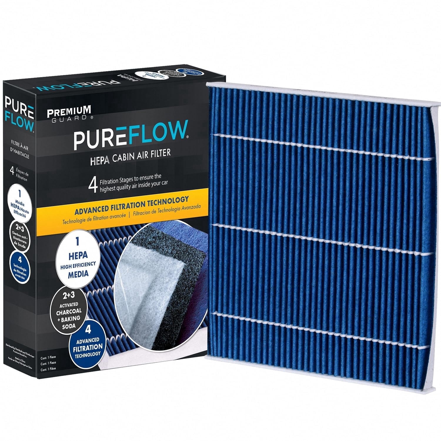 PUREFLOW PC9977HX HEPA Cabin Air Filter | Fits 2014-2020 Jeep Cherokee 2.4L; 2014-2018 Cherokee 3.2L; 2015-2017 Chrysler 200 2.4L, 3.6L