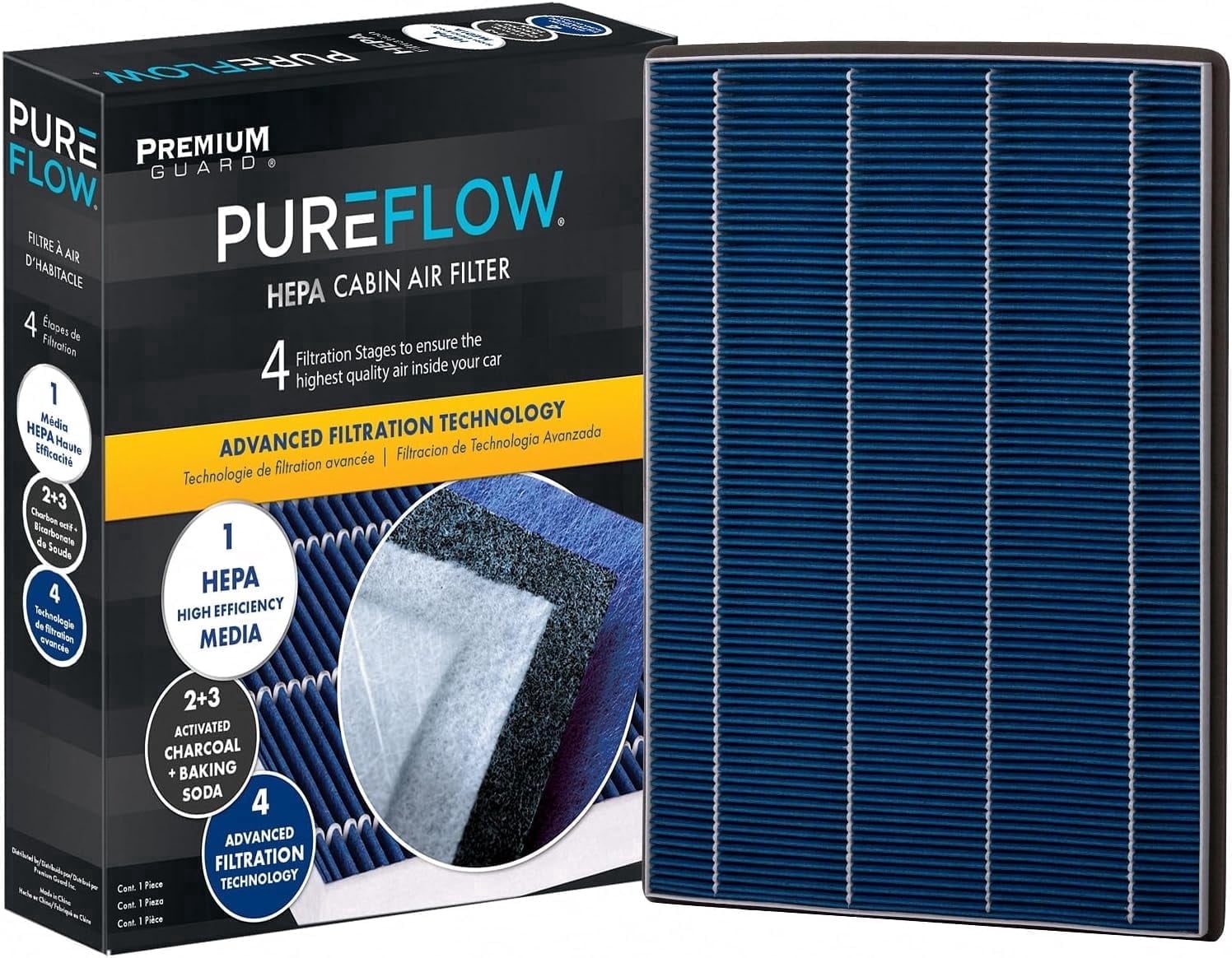 PUREFLOW PC99878HX HEPA Cabin Air Filter | Fits 2023-2025 Mercedes-Benz EQE 350 SUV, EQE 350+, EQS 580 SUV, EQS 450+ SUV, EQS 450 SUV, EQE 350+ SUV, EQE 350, EQE 500 SUV, EQE 500