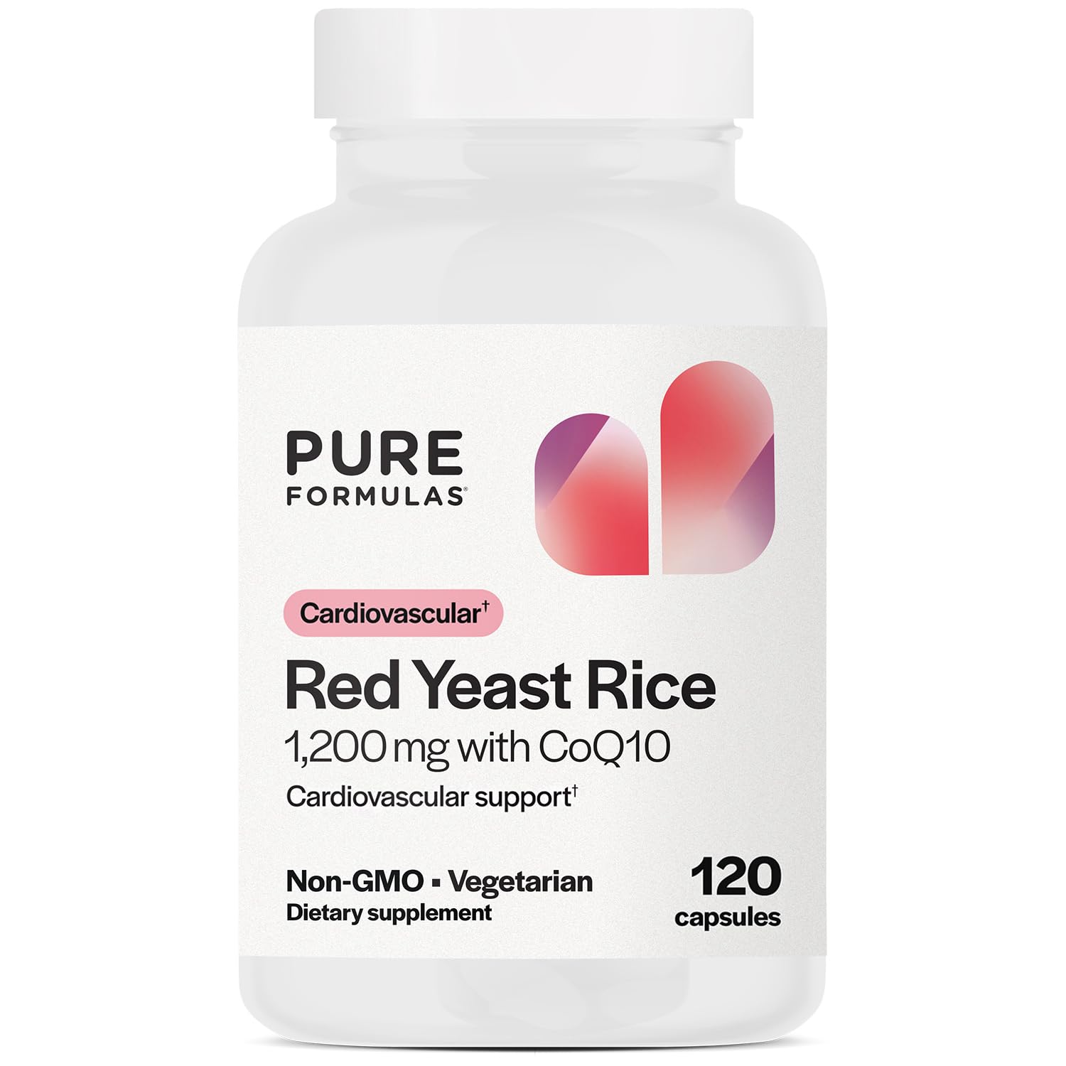 PureFormulas Red Yeast Rice with CoQ10 Red Rice Yeast for Cholesterol
