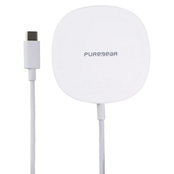 PureGear 15W Qi Fast Wireless Charging Pad for iPhone and More - White