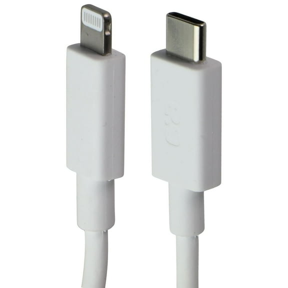 PureGear (3 FT) USB-C to 8-Pin MFi Cable for iPhone - White