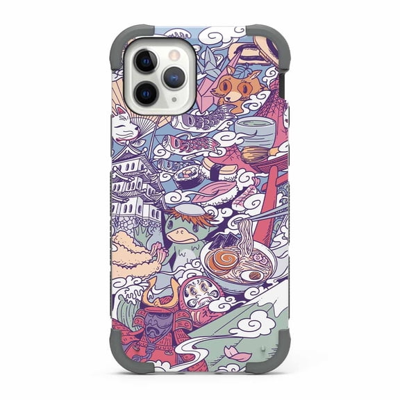 PureGear DualTek for Apple iPhone 11 Pro Case Military Tested Military Grade Protection Shockproof Absorbent Heavy-Duty Bumper with Drop Test 20 ft Protective Rugged Japan Anime Tokyo Calling