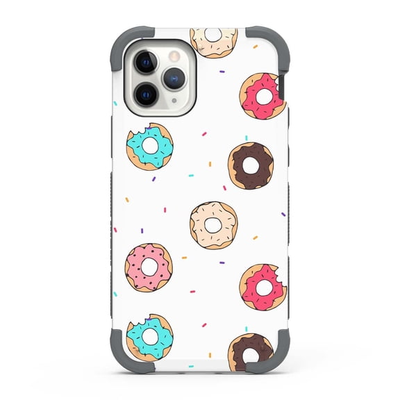 PureGear DualTek for Apple iPhone 11 Pro Max Case Military Tested Military Grade Protection Shockproof Absorbent Heavy-Duty Bumper with Drop Test 20 ft Cover Rugged Doughnuts Dessert Food MMM Donuts