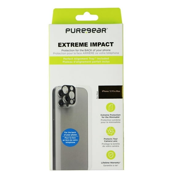 PureGear Extreme Impact Camera/Backside Protector for iPhone 12 Pro Max - Clear