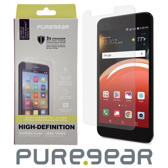 PureGear High Definition Tempered Glass Screen Protector for LG K9 - Clear