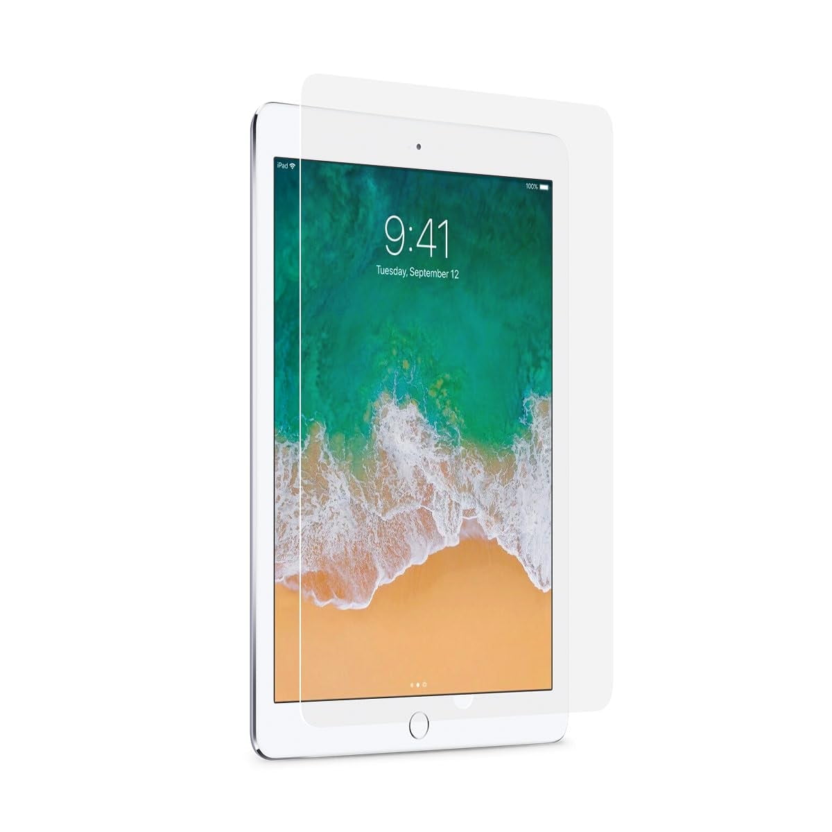 PureGear Maximum Clarity HD Tempered Glass Screen Protector for iPad 9.7 inch 5th and 6th Generation/iPad Pro 9.7 inch/iPad Air 2 Lifetime Replacement (Self Alignment Installation Tray included)