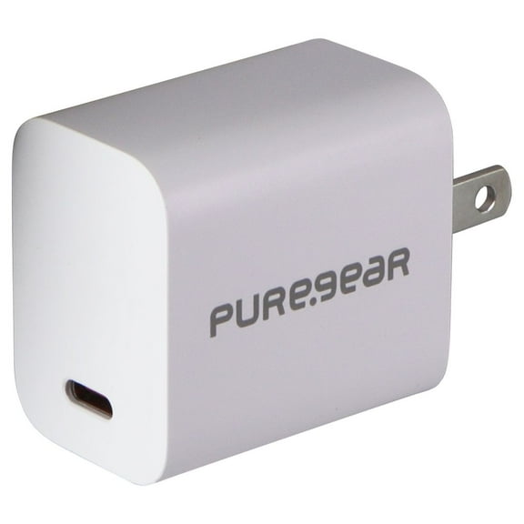 Pre-Owned PureGear LightSpeed (20-Watt) USB-C Wall Charger Travel Adapter - White