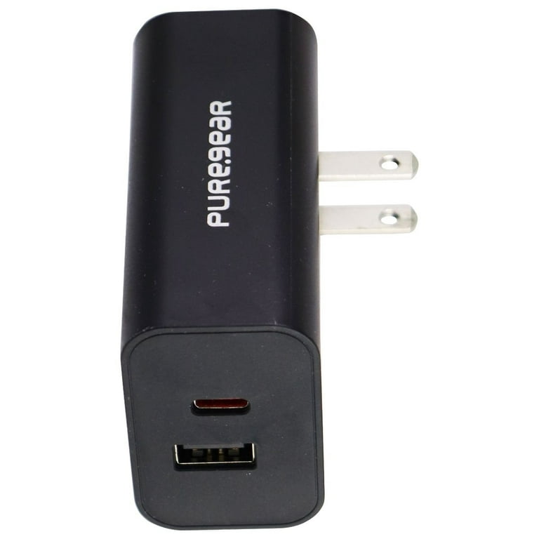 PureGear LightSpeed Dual USB-C and USB-A Universal Wall Charger