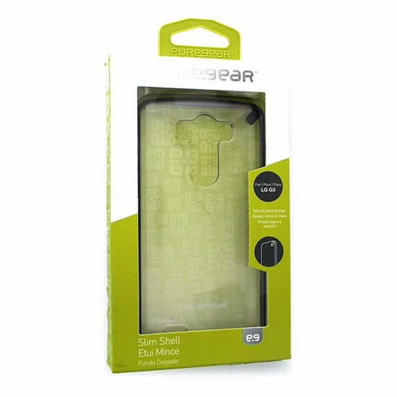 PureGear Slim Shell Case for LG G3 Clear w/ Black Trim
