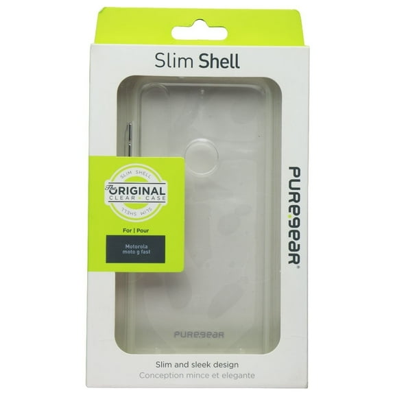 Pre-Owned PureGear Slim Shell Hard Case for Motorola Moto G Fast (2020 Model) - Clear