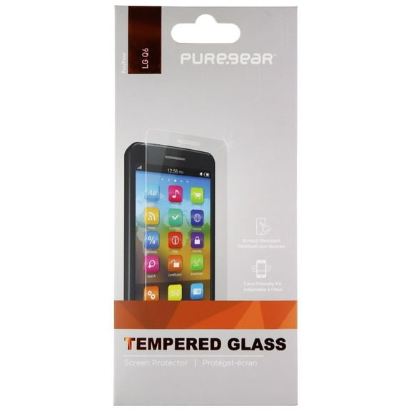 PureGear Tempered Glass Screen Protector for LG Q6 - Clear