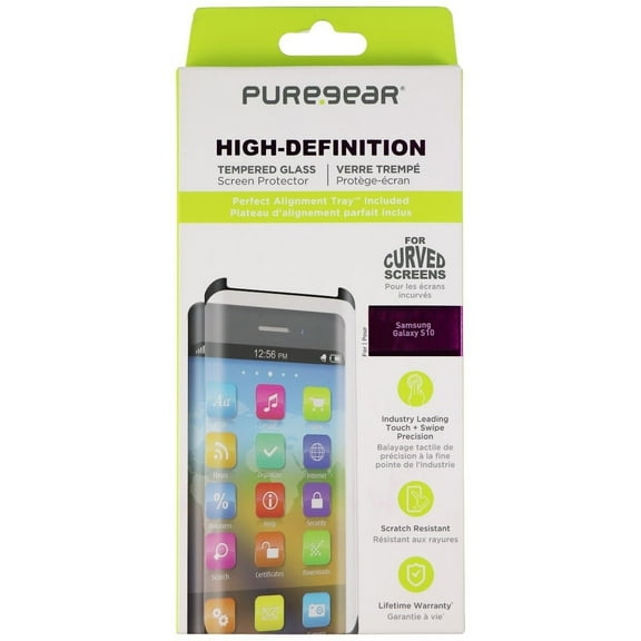 PureGear Tempered Glass Screen Protector for Samsung Galaxy S10 - Clear