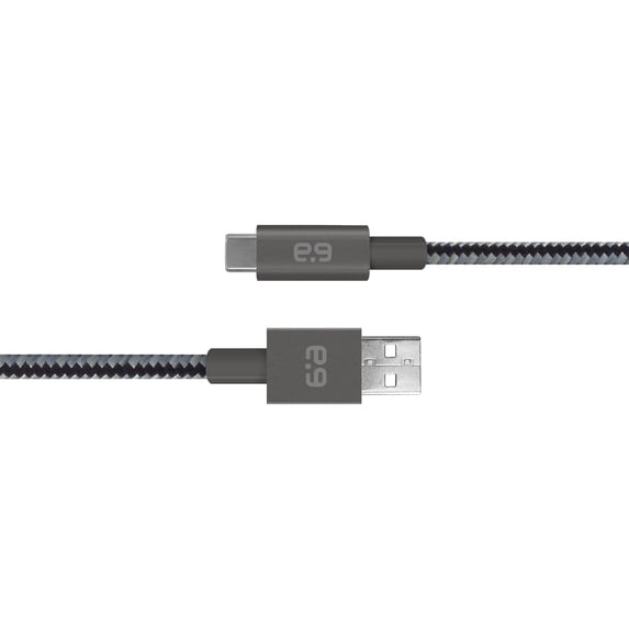PureGear USB-C To USB-A Metallic Cable 4Ft - Slate