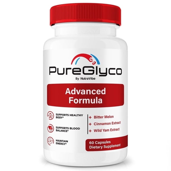 PureGlyco  Original Formula with a Clean Blend to Support Healthy Circulation, Natural Energy & Balanced Levels | Just 2 Easy-to-Swallow Pills Daily (60 Capsules)