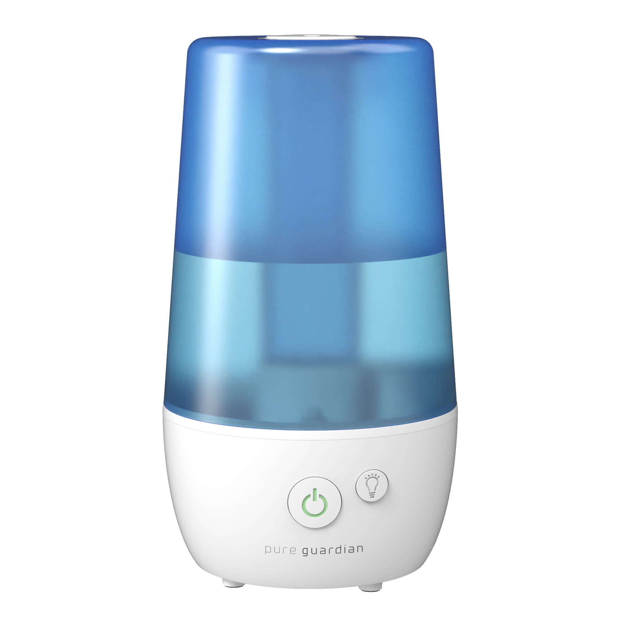 Compact Blue and White Ultrasonic Cool Mist Humidifier with Automatic Shutoff