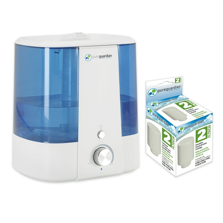 PureGuardian H1175FL Ultrasonic Humidifier Cool Mist with Aroma Tray Bonus Decalcification Filter 1.5 Gallon