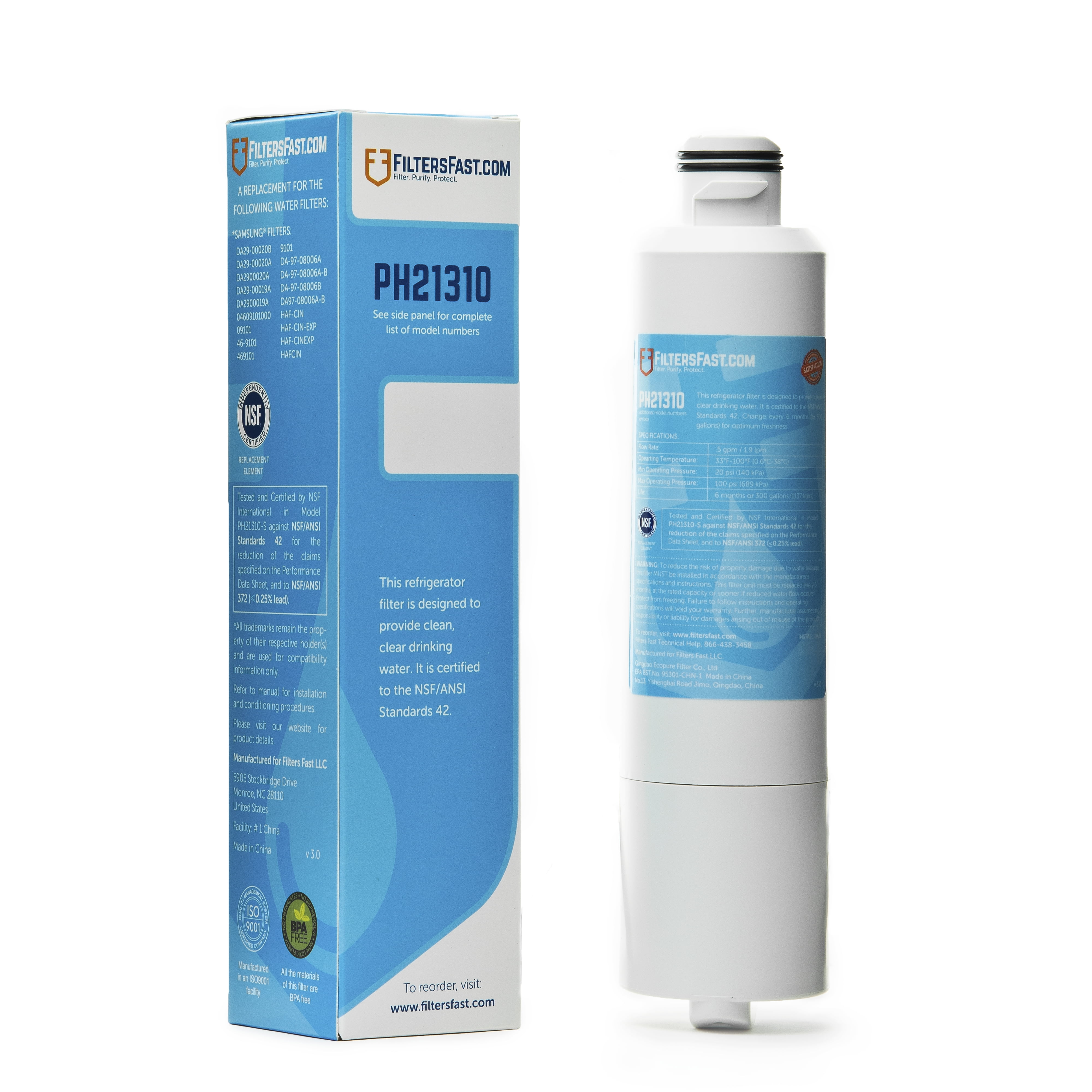 PureH2O Refrigerator Water Filter PH21310 Replacement for Samsung