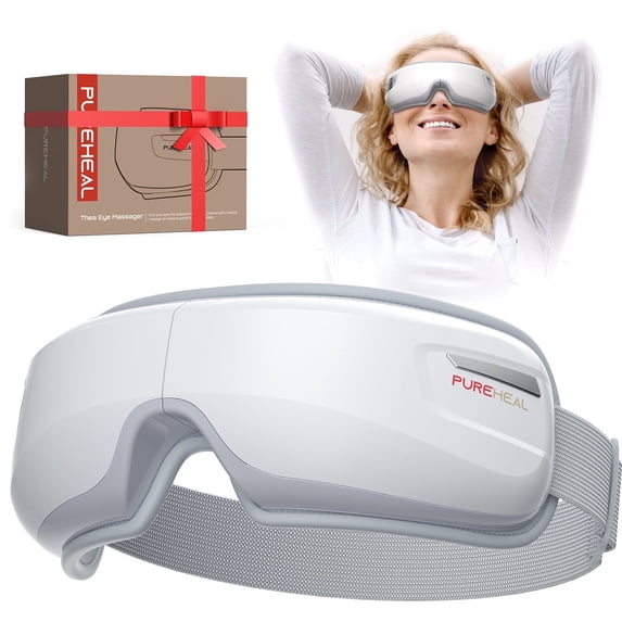 Pureheal Heated Eye Massager with Air Compression, FSA HSA Eligible, Mothers Day Gifts Eye Mask for Relax, Reduce Strain