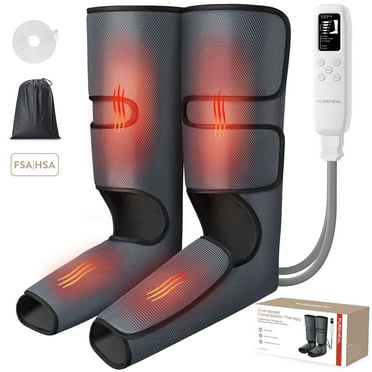 RENPHO Leg Massager for Circulation, Air Compression Leg and Foot Massager for Muscle Tissue, FSA HSA Eligiable,5 Massage Modes and 5 Intensities, Grey