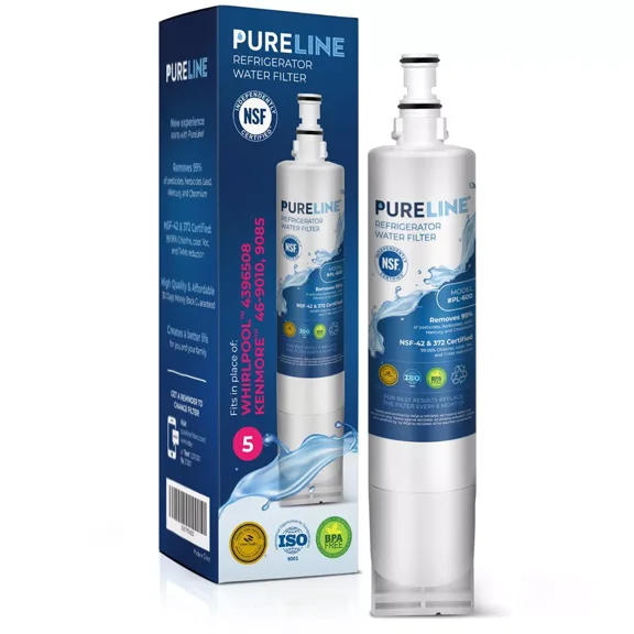PureLine EDR5RXD1 and 4396508 Replacement for Whirlpool EveryDrop Filter 5, Kenmore 46-9010 Refrigerator Water Filter
