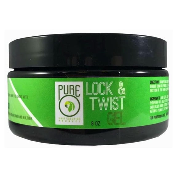 PureO Natural Lock And Twist Hair Gel, 8 Oz..