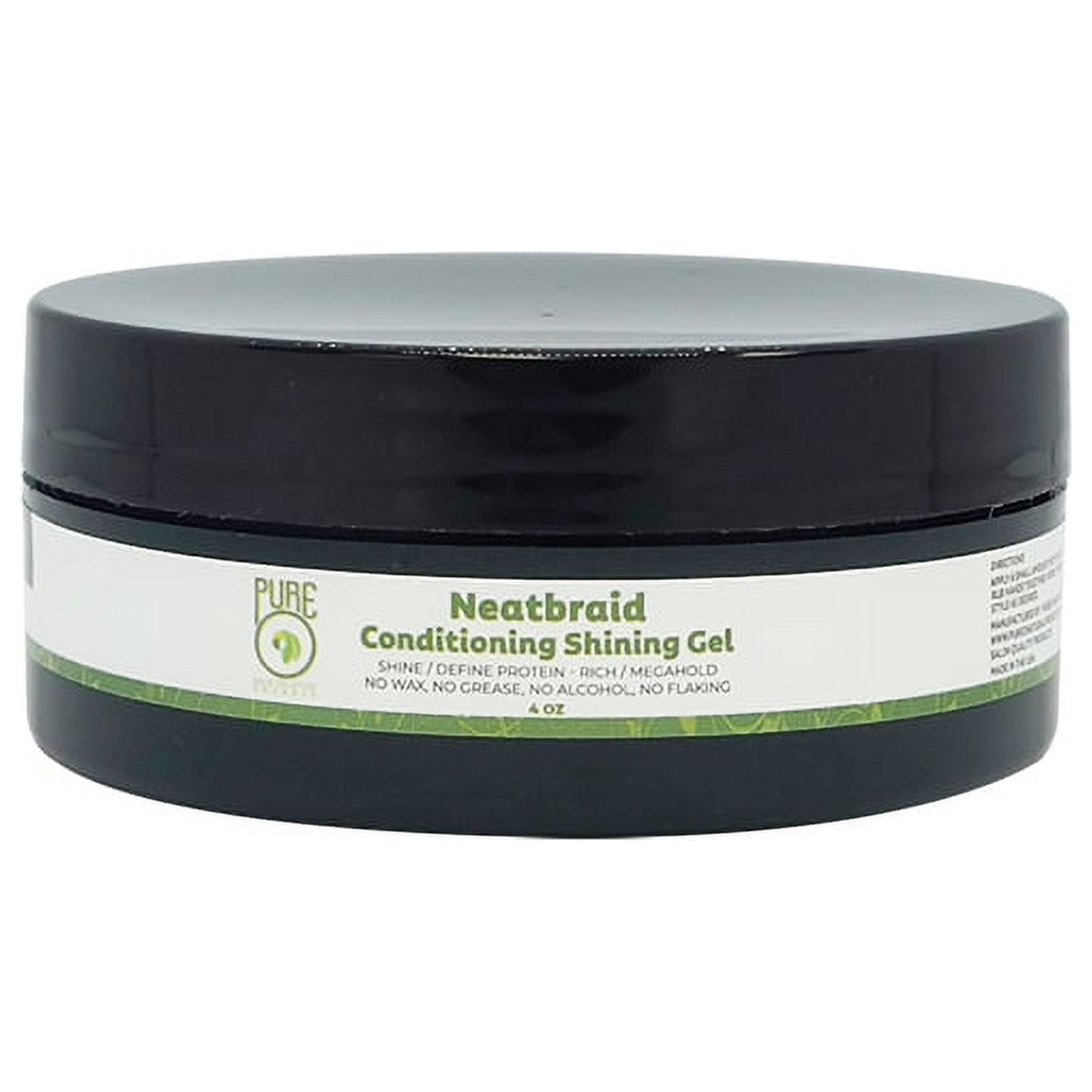 PureO Natural Neatbraid Shining Gel, Olive Oil, Castor