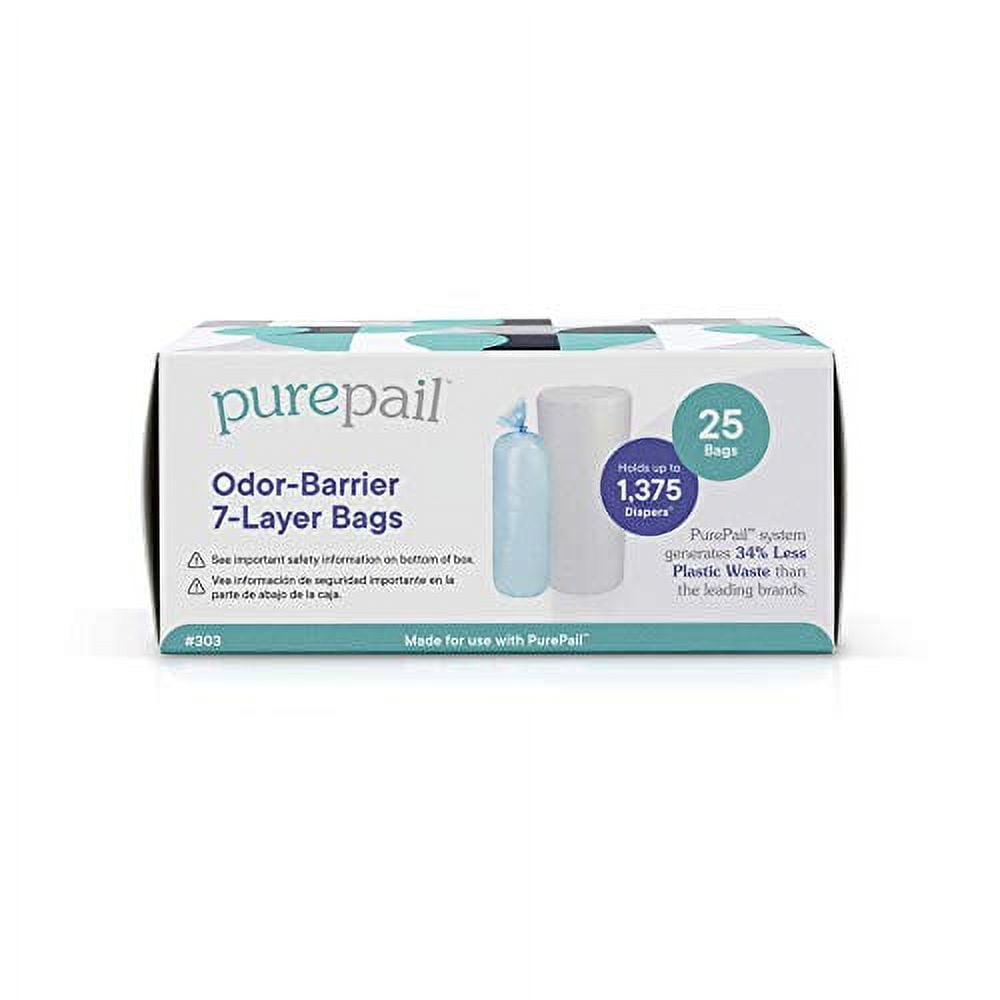 PurePail Classic OdorBarrier 7Layer Refill Bags (25 Count) â€“ Block