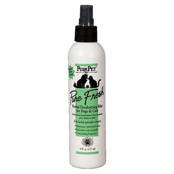 PurePet Pure Fresh Dog and Cat Herbal Deodorizing Revitalizing Mist All Natural (1 Bottle)