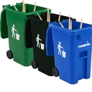 PurePix Mini Trash Bin with Lid - Cute Toothpick Disposal & Holder - Modern Desk Trash Can for Flavored Toothpicks - Decor Recycle Bin for Office & Home - 3 Variety Pack