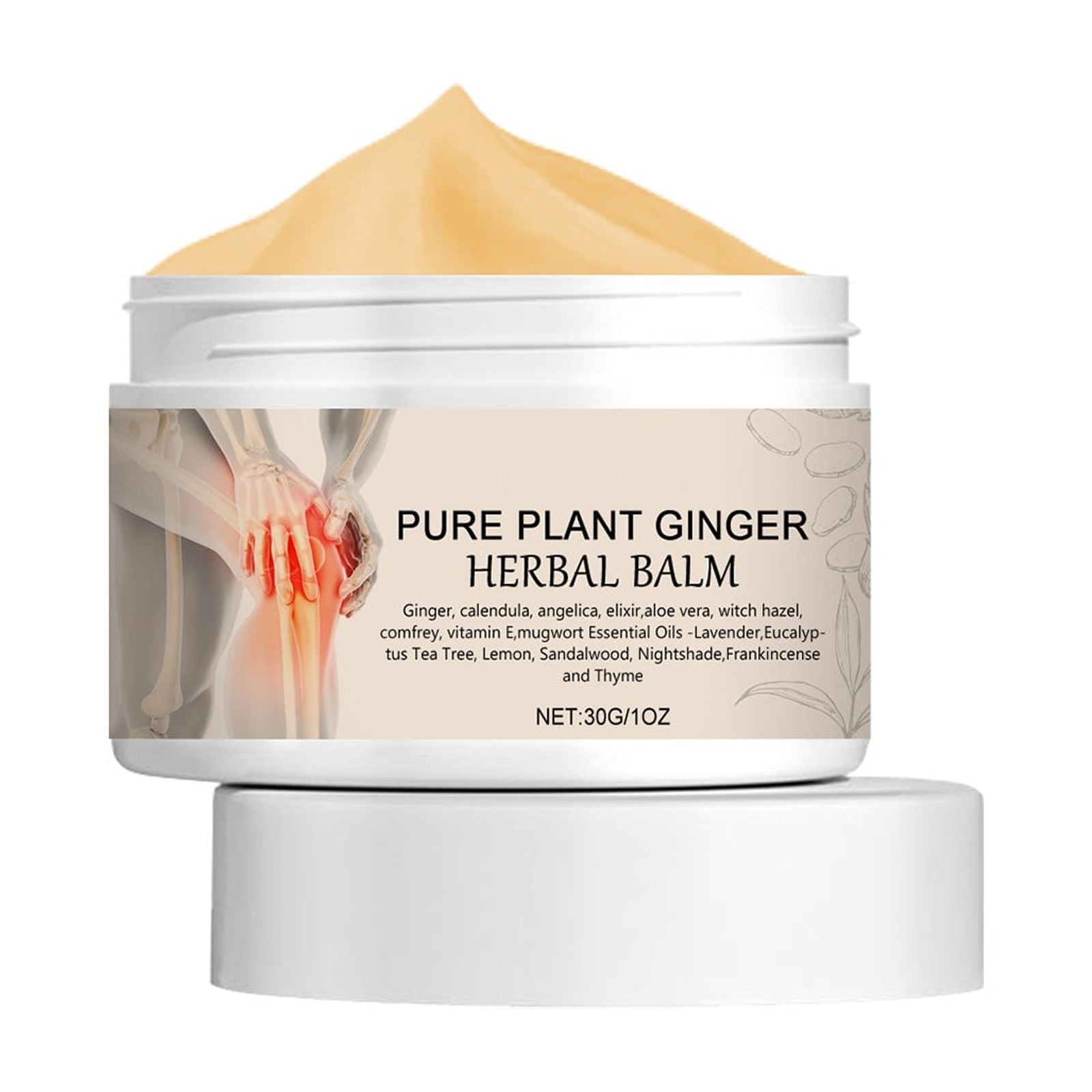 PurePlantGinger Herbal Balm，Herbal Salve，Body Cream， Deep Nourishment ...