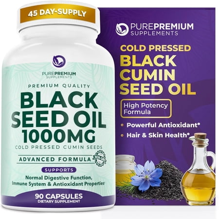 PurePremium Supplements Black Seed Oil Capsules, Non-GMO