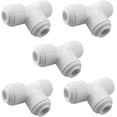 thumbnail image 1 of PureSec 3/8 inch Tee Connector Push to Connect Fittings Plastic Quick Fitting for water purification&RO System (5, 3/8" Tube O.D.X3/8" Tube O.D.X 3/8" Tube O.D.), 1 of 1