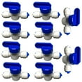 thumbnail image 1 of PureSec Plastic Quick Fitting Straight Inline Shut Off Ball Valve Hand Valve for Tubing OD 1/4'x 1/4' Used for RO system Refrigerator Ice Maker Coffee Machine (Pack of 10), 1 of 1