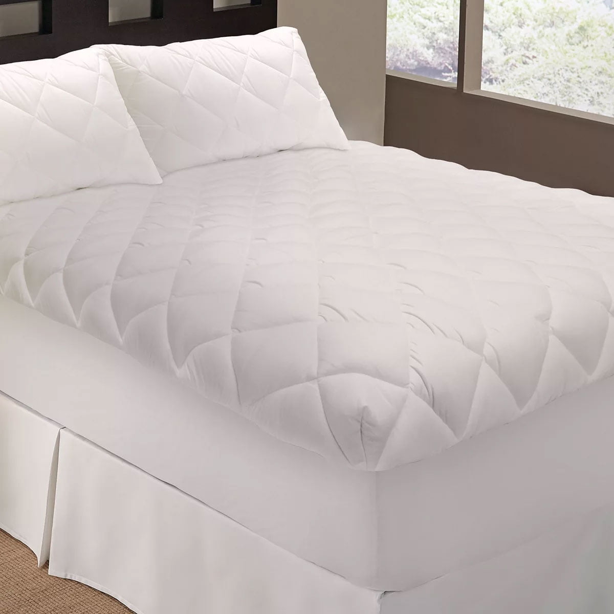 PureSleep by Perfect Fit Smooth Top Mattress Pad White Twin