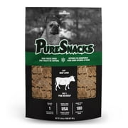 PureSnacks Beef Freeze Dried Dog Treats, 1 Ingredient, Made In USA, 6.98oz