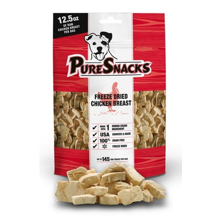 PureSnacks Freeze Dried Chicken Breast Dog Treats, 3.5 Oz.