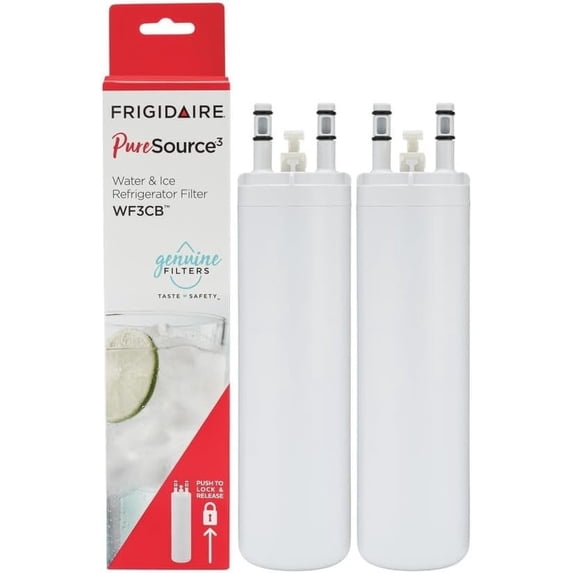 PureSource 3 WF3CB Water Filter for Frigidaire Refrigerators, Replacement Cartridge 706465, 2Pack, Sealed New