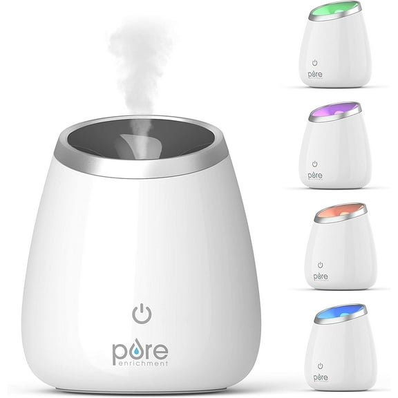 PureSpa Deluxe Ultrasonic Aromatherapy Oil Diffuser - 120ml Water Tank, Mood-Boosting Ionizer and Optional Color-Changing Light Lasts Up to 10 Hours with Auto Safety Shut-Off