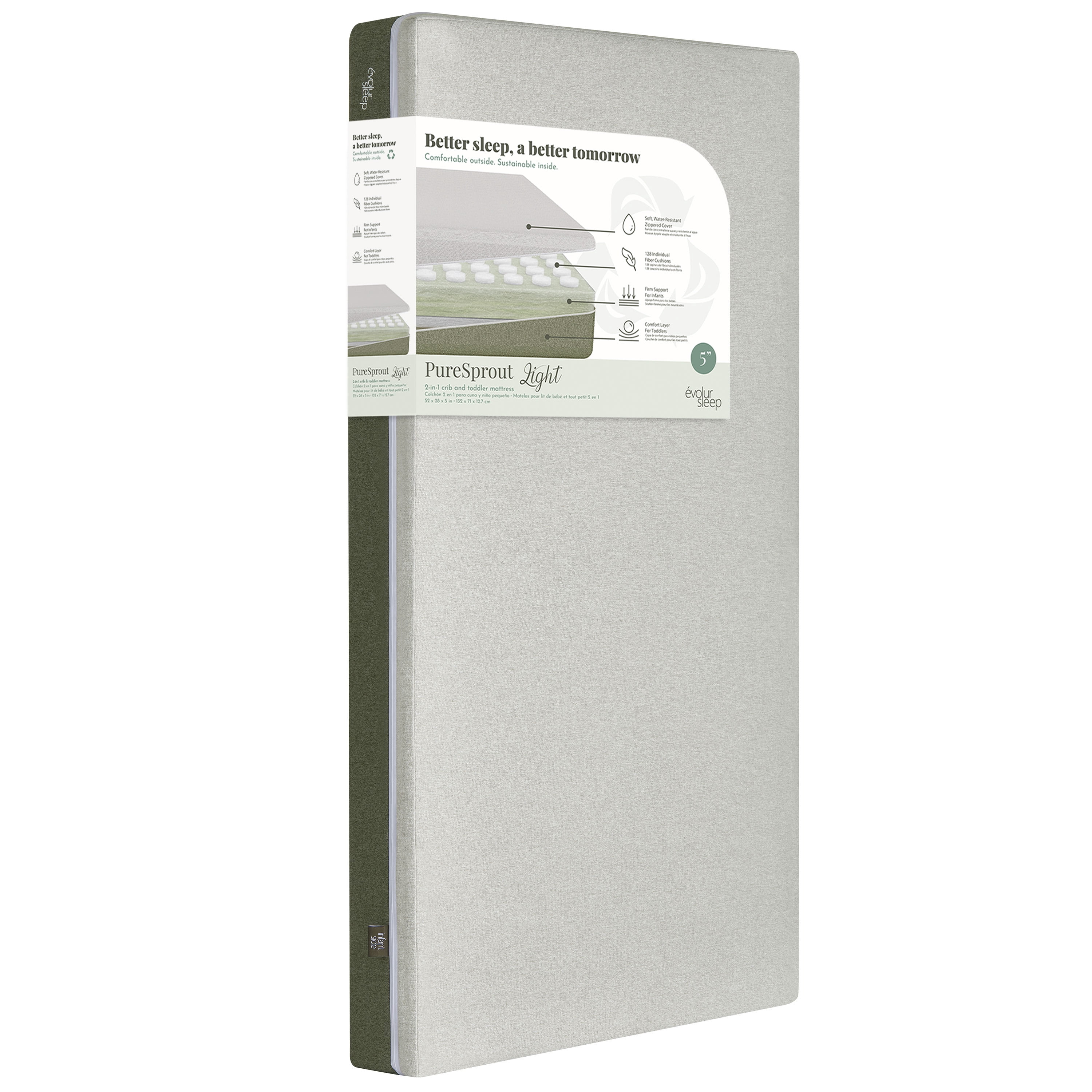 PureSprout Light 5" Mattress | Green