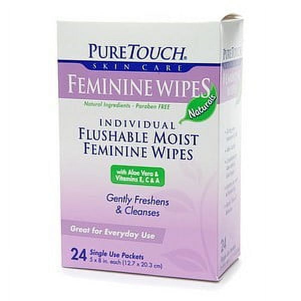 PureTouch Flushable Feminine Wipes, 24 Ct